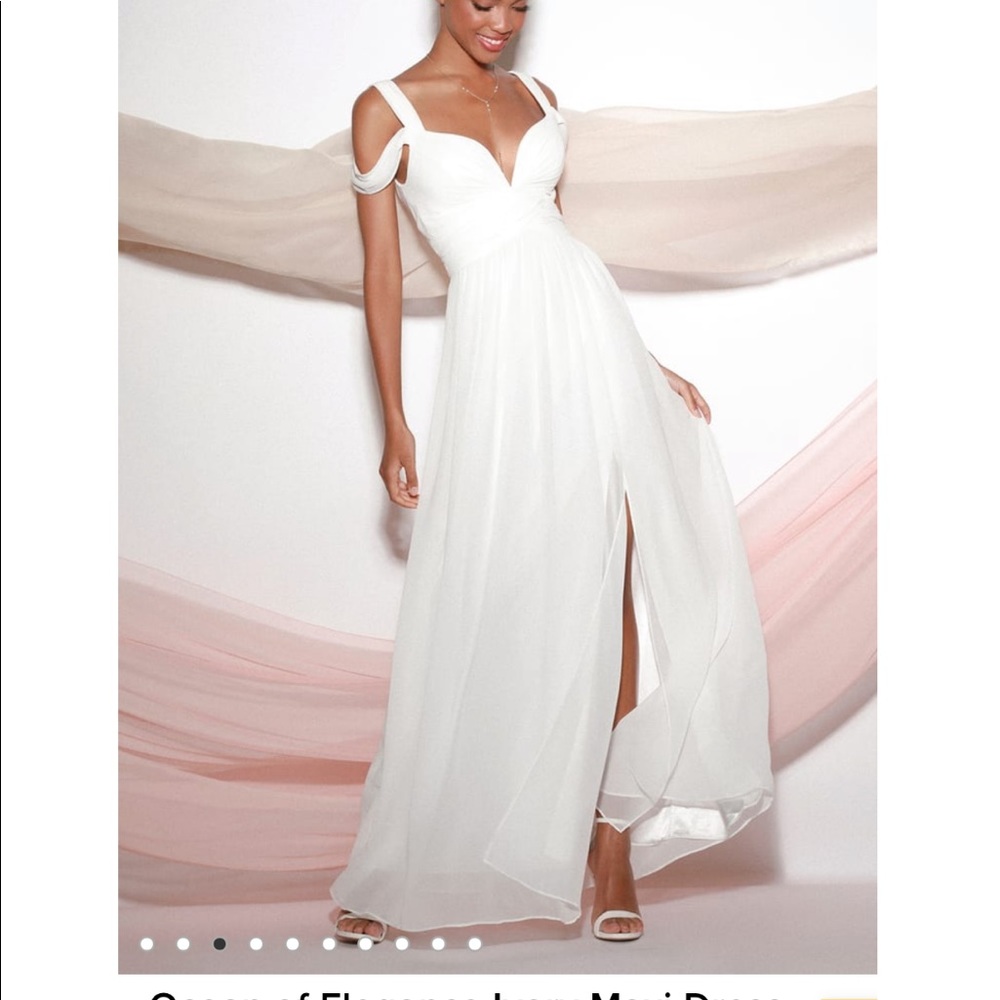 Lulu’s Ivory Maxi Dress